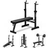 ZIPRO Panca pesi per panca piana regolabile con supporti per bilanciere panca fitness pieghevole con maniglie per push up capacità 230 kg per home gym