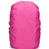 Lukery 2 Pezzi Parapioggia per Zaino con Strisce Riflettenti, Impermeabile Copertura per Pioggia di Zaino per Outdoor, Escursionismo, Campeggio, Turismo, Ciclismo (80L,Rosa scuro)