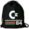 Logoshirt®️ Commodore 64 I Logo I Sacca sportiva I Stampata I AZU-free I nero I Design originale su licenza
