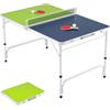 LIFEZEAL Ping Pong Table, Mini tavolo da ping pong con altezza regolabile a 3 livelli, tavolo pieghevole con rete, palline, racchette, tavolo da ping pong per ping pong, 120 x 76 cm