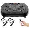 UOEONR Piastra vibrante, Potente Pedana Vibrante Dimagrante con 180 livelli, 6 modalità di allenamento, Altoparlante Bluetooth 5.1, Telecomando, Allenamento a Casa