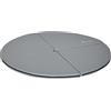 HOMCOM Tappetino Pieghevole per Pole Dance - Tappetino di Protezione Ø 150 cm Spessore 5 cm - Rivestimento in plastica Grigia