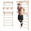MAMOI® Scala da ginnastica a parete per adulti con manico per trazioni e barre per dip, stazione di allenamento avanzata per la casa personalizzabile