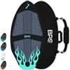 BPS Skimboard Flames (101,2 cm, nero/ciano) con custodia in RPET