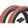 KHEbikes KHE Acme BMX - Set di pneumatici 20 x 2,40 pollici, ca. 640 g, fascia in acciaio, con tubi Kenda AV - voluminosi e maneggevoli - Street & Park - marrone