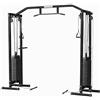 JK FITNESS Stazione Cavi Incrociati JKV CCR【Pacco Pesi 68 kg per Lato】Struttura in Acciaio Rinforzato | Barra per Trazioni Inclusa | Allenamento Funzionale Completo | Dimensioni Compatte