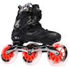 YYingYYue Pattini A Rotelle da Uomo E da Donna, Pattini in Linea A 3 Ruote per Adulti, Pattini in Linea Professionali Unisex, Pattini da Corsa di velocità, Fodera Rimovibile,Nero,41