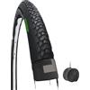 ECOVELO COPERTONE PNEUMATICO 700 X 40C (42-622)+CAMERA D'ARIA VALVOLA ITA DEMI SLICK GOMMA STRADALE BICI UOMO GRAVEL OFF-ROAD STERRATO TREKKING MTB