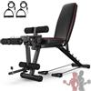 DaoWhisper Panca per Sollevamento Pesi banco manubri palestra multifunzione regolabile pieghevole panca per esercizi Panca Inclinazione Declinazione Panca da Allenamento con Leg Extension e Leg Curl