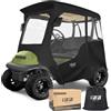 10L0L Recinzione deluxe per carrello da golf per 2 passeggeri Club Car Precedent & Temo, 600D antivento impermeabile protezione su 4 lati, copertura per tenere al caldo, copertura di guida, tetto fino