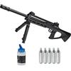 ECOMMUR ASG TAC 6 Co2 (6mm) | Pistola Airsoft (pallini in PVC) Calibro 6mm + bombola 0,20 + 5 CO2 (Potenza: 0,6 joules)