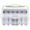 Fonowx Scatola Porta lenze da Pesca Custodia per lenze da Pesca con avvolgitore e Spooler Trasparenti