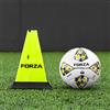 FORZA Coni Triangolari PRO Calcio - Set da 4 O 8 con Basi Opzionali (Pacco da 8, Giallo con Basi)