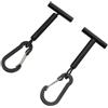 GANAZONO Porta Lenza Portatile in Alluminio Nero, Set da 2 Pezzi per Pesca