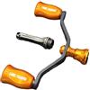 Zoegneer Parti di ricambio per mulinello da spinning in fibra di carbonio con doppia maniglia bilanciere, per Daiwa, Fuego, Exceler, Caldia, Prorex, Luvlas (dorata)