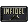 LA PATCHERIA Patch Infidel 5x3cm - Patch 100% Gomma con Velcro® originale Velcro® Brand Hook Cucito sul Retro - 3D alta definizione - per Decorare Giacche, Zaini, Uniformi