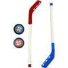 Generisch Set di mazza da hockey per bambini, in ABS, 70 cm, per bambini, con 2 racchette, 2 palline, set da hockey per bambini, per principianti, floorball e streethockey, per interni ed esterni