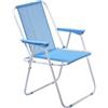 SUNNY STAR SEDIA BASSA ARIES IN ACCIAIO 53x43x36cm BLU