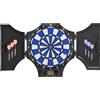 SPORTNOW Freccette Bersaglio Elettronico per 31 Giochi e 285 Programmi, Bersaglio Freccette con 6 Freccetta, 6 Punte di Ricambio e Monitor LCD, per 8 Giocatori, Nero e Blu