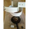 Holster VEGA HOLSTER 1V56 CINTURONE IN PELLE NERO BIANCO DOPPIO ARTIGLIO USO VIGILANZA PS CC GDF GPG (EXTRA LARGE CM 113-127, BIANCO)