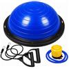 OcioDual Balance Ball Trainer, Mezza Palla Fitness per Equilibrio, Pedana Propriocettiva, Palla Equilibrio Balance, Ball Antiscivolo con Gonfiatore e Fasce di Resistenza, Blu