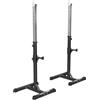 GORILLA SPORTS® Squat Rack - Regolabile In Altezza 105-172cm, Porta Manubri, Max. 500kg, Nero, Peso 9kg, Acciaio - Supporto Per Bilanciere, Coppia Barre Di Rastrelliera Pessi, Fitness