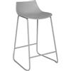ATMOSPHERA CREATEUR D'INTERIEUR Atmosphera - Sgabello da bar Otac grigio - Altezza 82 cm, Seduta 66 cm - Gambe in metallo, poggiapiedi - Per cucina, isola centrale