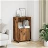 MOBCANT Mobiletto con Ruote, Mobile da Cucina Buffet Credenza Dispensa da cucina Madia da Salotto Utilizzabile per Albergo Camera da letto Cucina Ufficio Legno Antico 55x40x91 cm in Truciolato