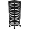 5 five simply smart 5five - Carrello mayaj su rotelle, 3 Livelli, Nero