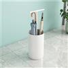 MMOU Portaombrelli Metallo Autoportante Vassoio per L'acqua Rimovibile Supporto Bastone Passeggio Scatola Portaoggetti Rotonda dal Design Moderno E Semplice (Color : White)