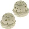 Doni Bomboniere Comunione 1 pz Sfera con LED su Mani Mondo Frasi Bianca 3 Colori Matrimonio Compleanno Cresima Lampada Notturna Lucina Originali Collezione Especial con Frase