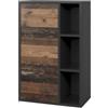 Vicco Libreria da parete Berno, Nero/antico, 50.1 x 78.4 cm