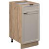 Vicco Mobiletto base per cucina Fame-Line, GrigioBeige, 40 cm senza piano di lavoro, per la combinazione con altri moduli della serie Fame-Line