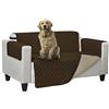 BIANCHERIAWEB Copridivano Trapuntato Queen Antimacchia Double Face Marrone-Crema 2 Posti Marrone-Crema