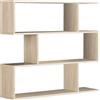Miroytengo Libreria Miroyengo in quercia canadese a ripiano basso con design a zig-zag 97x110x24 cm