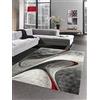 CARPETIA Tappeto Moderno Soggiorno Tappeto Astratto in Grigio Rosso Größe 200 x 290 cm