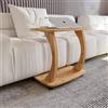 sugodesign Tavolino Divano con rotelle, Piccolo tavolo da salotto, Tavolino da caffè in stil elegante, Piccolo tavolo per soggiorno, Superficie ideale per laptop, tazze, (Aspetto lengo)