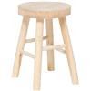 ATMOSPHERA CREATEUR D'INTERIEUR - Sgabello nyar in Paulownia Beige d28x41cm
