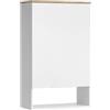 Vicco Credenza Wido, Bianco/Sonoma, 60 x 100 cm con porta, adatto al montaggio a parete per bagno o cucina