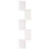 Rebecca Mobili Scaffale ad Angolo, Libreria Pensile Moderna, Bianco, Truciolato, con 4 Mensole, per Salotto Studio - Misure HxLxP: 117 x 22 x 22 cm - Art. RE7209