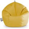Happers Pouf Bambini Poltrona Morbida a Sacco per Sedersi con Imbottitura Puff per Gioco Relax Lettura Puffo Interno Ecopelle Quotidiano di lunga Durata Mostarda