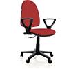 IDEALSEDIE DI GALIZIA MICHELE Sedia Da Ufficio Ergonomica, Contatto Permanente E Regolabile In Altezza Sedile E Schienale Imbottiti In Tessuto, prodotto e certificato italiano (ROSSO LUCIDO)