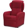 Fisiomatic Relax System Fisiomatic® - Poltrona elettrica reclinabile - 2 motori indipendenti - Poltrona Anziani Made in Italy - Passaggio porte - Poltrona relax alzapersona - Mod.Chloe (Red)