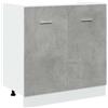 vidaXL Mobile cassetti Lyon, Grigio Cemento, 80x46x81,5 cm, Legno ingegnerizzato, Ideale per cucina e bagno, Mobile sotto lavabo, Montabile a parete, Mobile da cucina