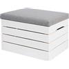 ISO TRADE 3636 - Pouf in legno, 40 x 50 x 35 cm, fino a 150 kg