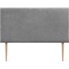 DHOME Testiera Imbottita Liscia in Tessuto Aqualine con Gambe Altezza 70 CM Spessore 4 cm e 8 cm per Parete Acustica Fonoassorbenti Testata Letto Camera (Gris, 160cm, Spessore 4cm)
