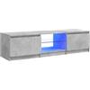 vidaXL Mobile Porta TV con Luci LED Grigio Cemento 140x40x36 cm