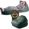 Avalon - Pouf Chaise Longue da Esterno Pieghevole Double Jive, Poltrona Sacco Letto Comodo e Impermeabile, Perfetto da Giardino, Arredo Piscina, Design Moderno, Made in Italy(75x180cm-Verdone)