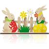 Iamred Coniglio Pasquale Decorazioni Legno, Coniglietti Pasquali Decorazioni, Coniglietto Pasquale in Legno, Addobbi Conigli Pasquali, Decori Coniglio Pasqua per Feste Giardino La Casa