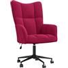 vidaXL Sedia Relax Rosso Vino in Velluto